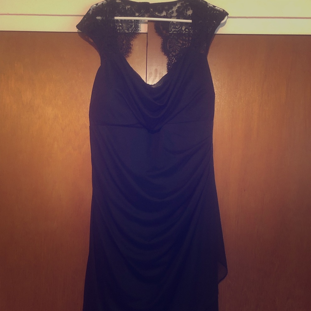 Black Cocktail Dress Lace Top size 20